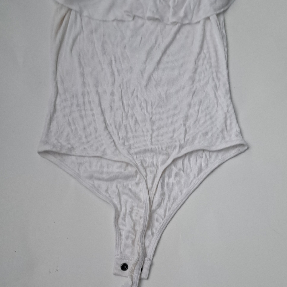 Express White Ribbed Top - Picture 3 of 8